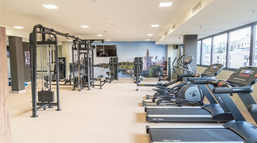 Gimnasio en Residencia de Estudiantes Kadora en Sevilla