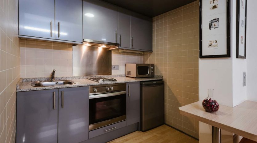 Residencia de estudiantes Sarrià en Barcelona apartamento individual con cocina