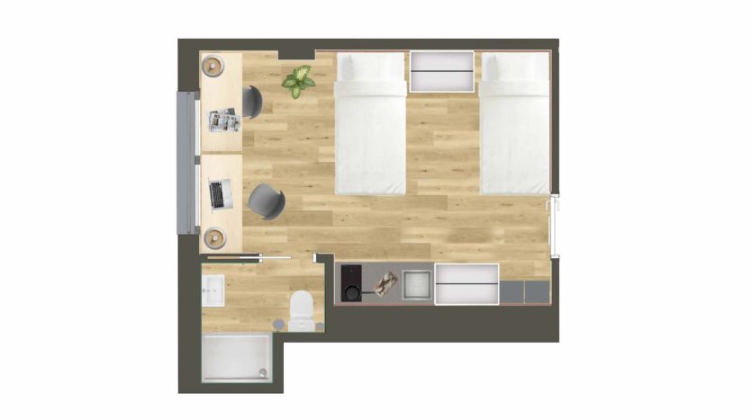 Residencia Estudiantes Camplus Barcelona Estudio Doble