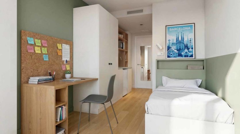 Residencia Estudiantes Camplus Barcelona habitación