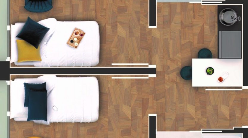 Residencia de estudiantes Camplus Sevilla apartamento dos habitaciones