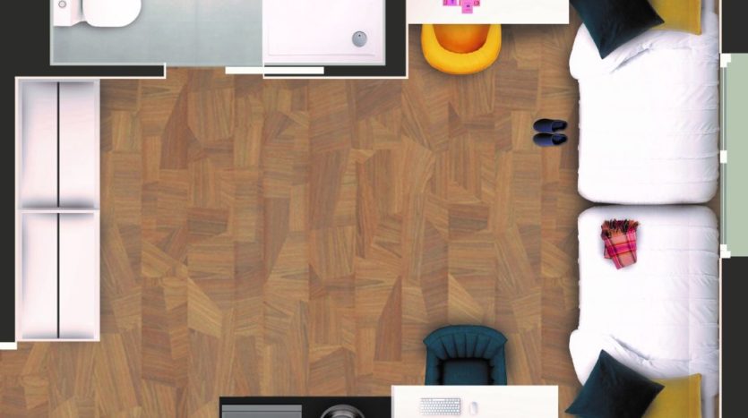 Residencia de estudiantes Camplus Sevilla habitación doble