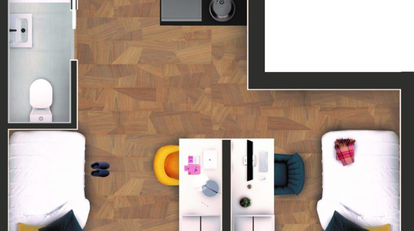 Residencia de estudiantes Camplus Sevilla habitación doble premium