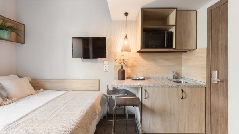 Estudio para dos personas de la Residencia Universitaria Kadora en Zaragoza