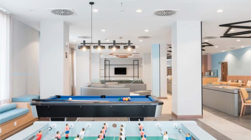 Zona de Juegos de la Residencia Universitaria Kadora en Zaragoza