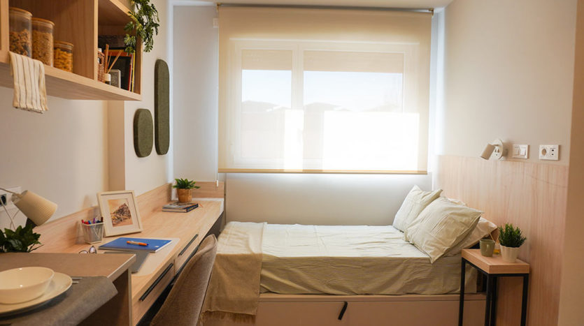 Cama Vibe Stay residencia estudiantes Madrid