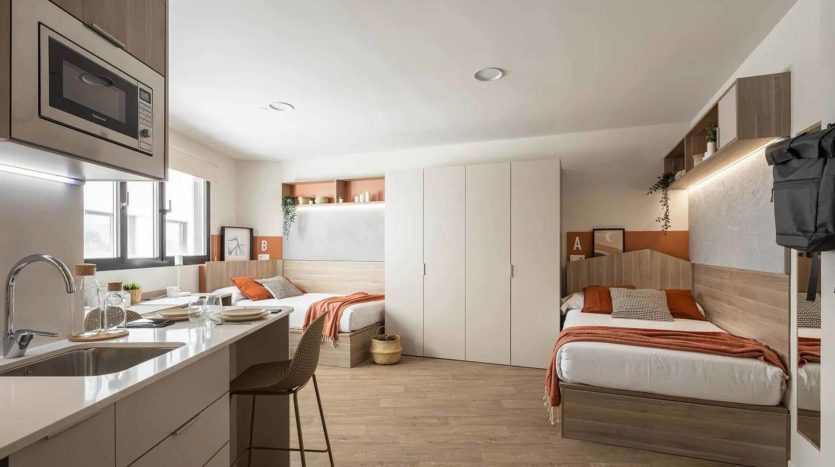 Residencia Estudiantes AMRO en Pamplona estudio doble estándar