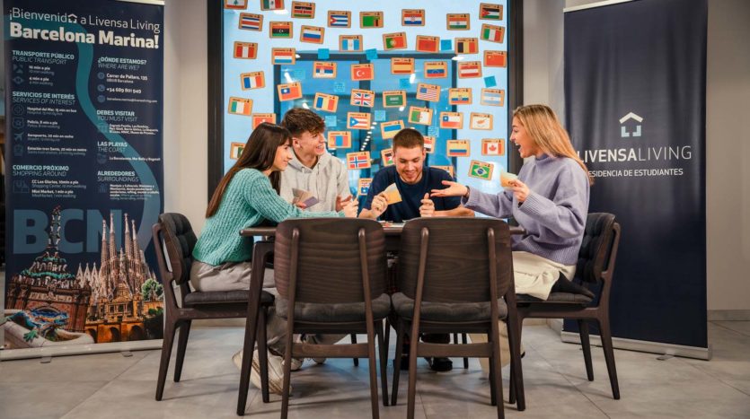 Residencia Universitaria Livensa Living Barcelona Marina zana juegos de mesa