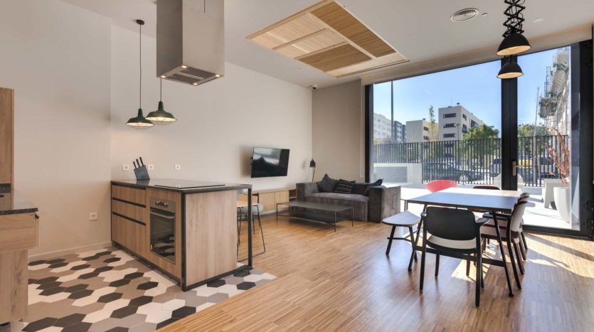 Residencia de estudiantes Madrid Getafe Livensa Living salón privado