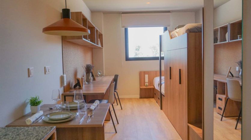 Residencia de estudiantes Madrid Getafe Livensa Living habitación twin single use