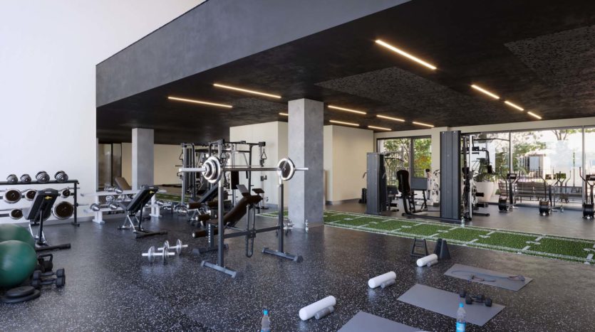 Gimnasio en residencia de estudiantes Livensa Barcelona Parallel