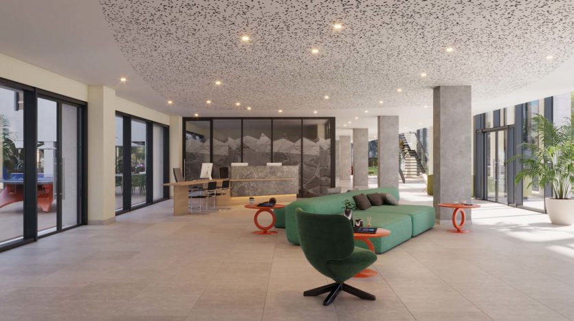 Recepción en residencia de estudiantes Livensa Barcelona Parallel