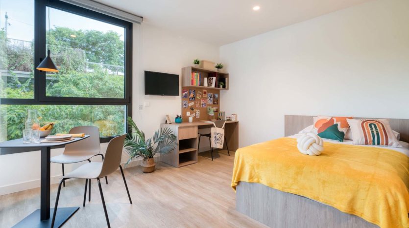 Residencia de estudiantes Livensa Living Sants Badal estudio premium accesible
