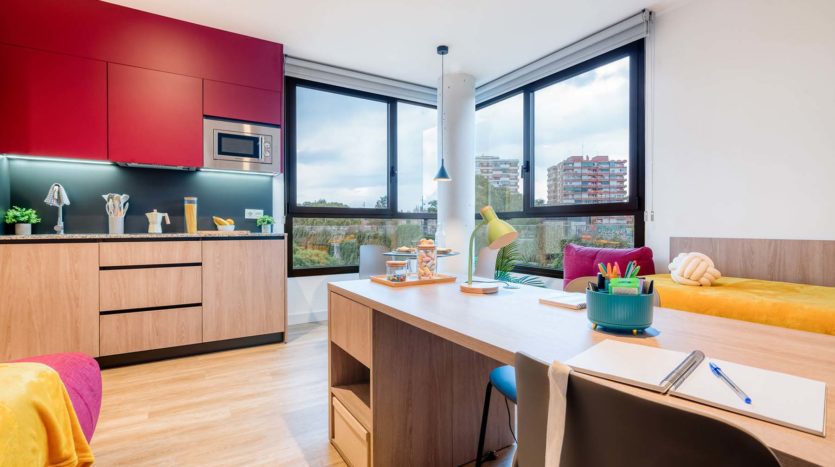 Residencia de estudiantes Livensa Living Sants Badal habitación twin premium