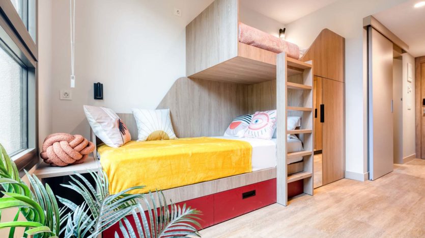 Residencia de estudiantes Livensa Living Sants Badal habitación twin superior