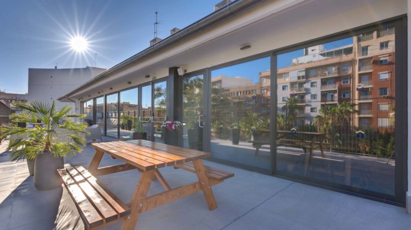 Alojamientos Livensa Living Studios Valencia Viveros azotea