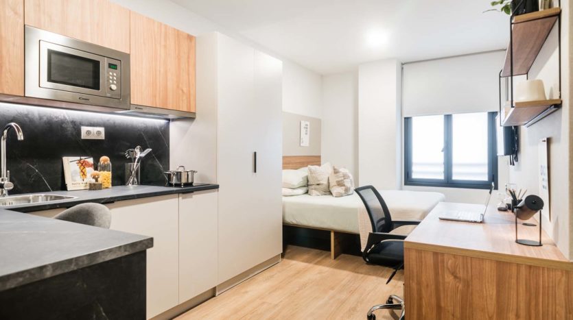 Alojamiento flexible Nido Living Principe Pio en Madrid estudio