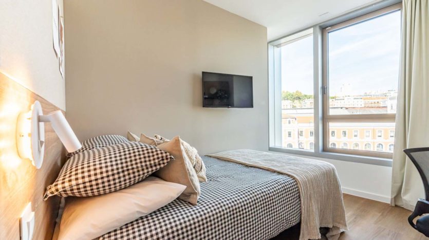 Alojamiento flexible Nido Living Principe Pio en Madrid estudio en apartamento compartido 4 camas