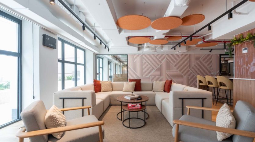 Alojamiento flexible Nido Living Principe Pio en Madrid salón común