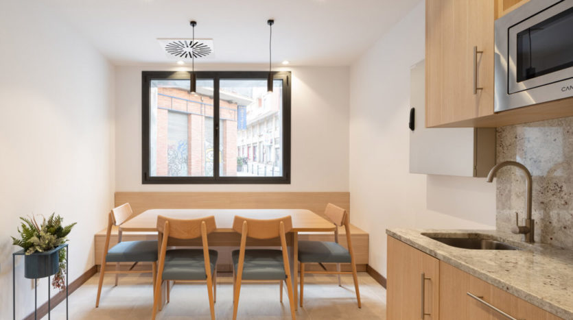 Residencia de estudiantes Nodis en Barcelona salón privado