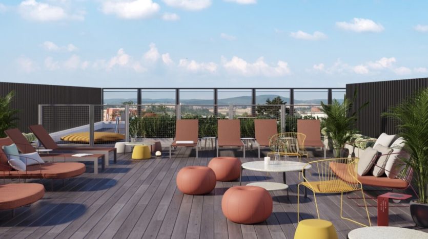 Residencia de estudiantes Nodis Sevilla azotea solarium