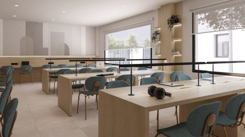 Residencia de estudiantes Nodis Sevilla biblioteca