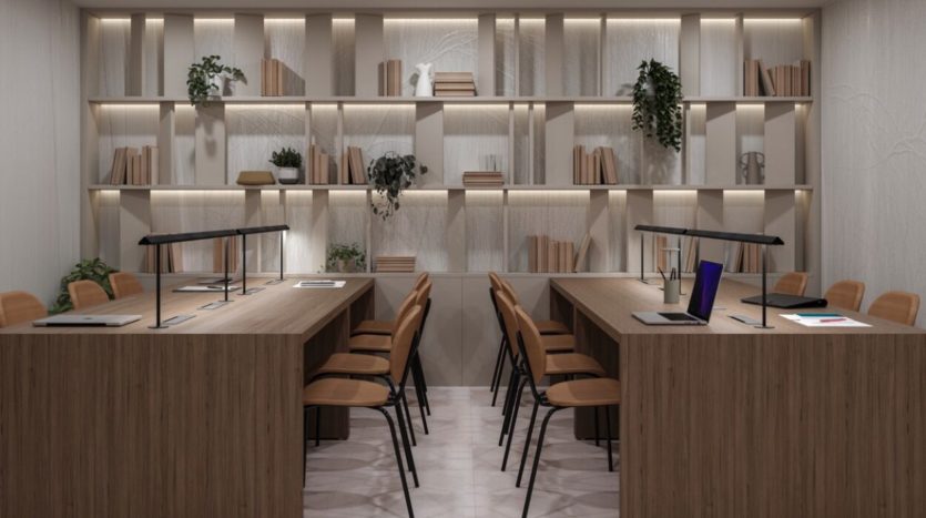 Residencia de estudiantes Nodis Málaga biblioteca