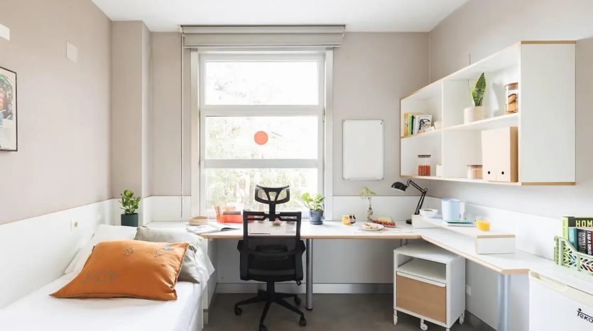 Residencia de estudiantes Yugo Galdós en Madrid habitación individual