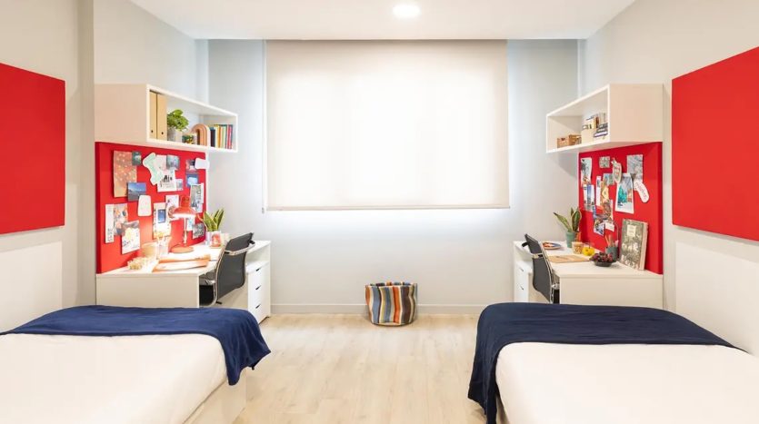 Residencia de estudiantes en Madrid Emilia Pardo Bazán habitación doble
