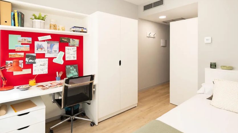 Residencia de estudiantes en Madrid Emilia Pardo Bazán habitación individual
