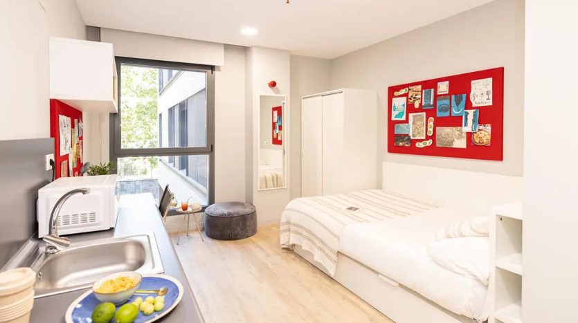 Residencia de estudiantes en Madrid Emilia Pardo Bazán habitación pmr individual